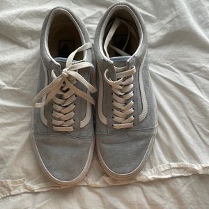 light blue grey vans